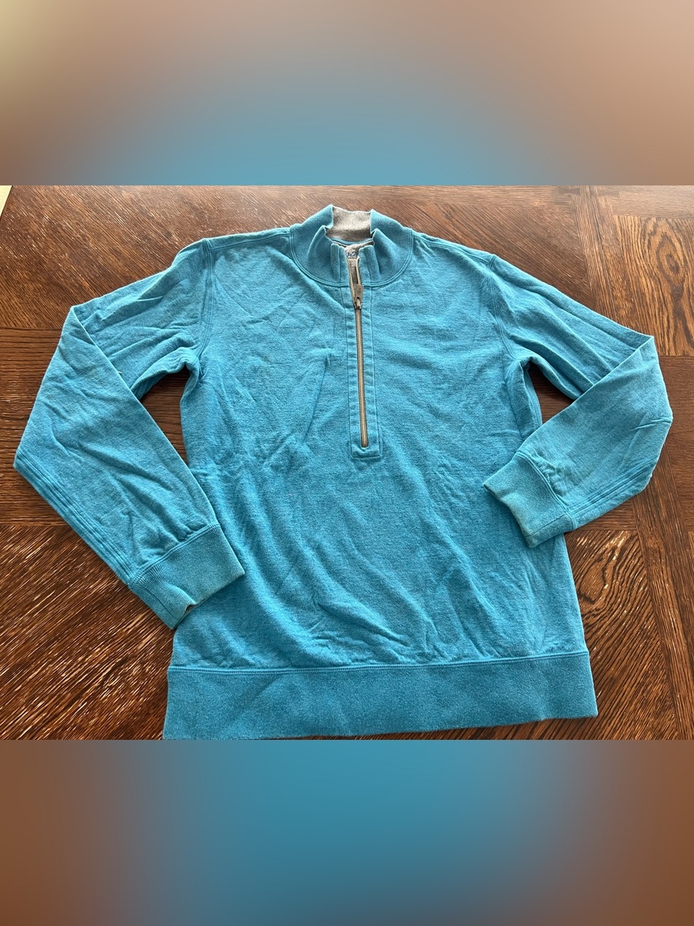 Tommy Bahamas Blue Quarter-Zip Sweatshirt - Reversible Comfortable Everyday Top
